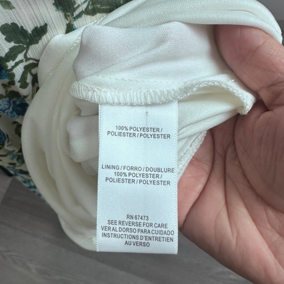 Taylor Blue and White Floral Long Sleeve Dress - Picture 8 of 11